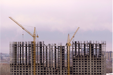 Construction cranes, construction, an Industrial Photo by darksoul72