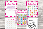 Baby Girl Bingo Game Printable, a Print Template by Graphicsnext (Thumbnail 3 of 4)