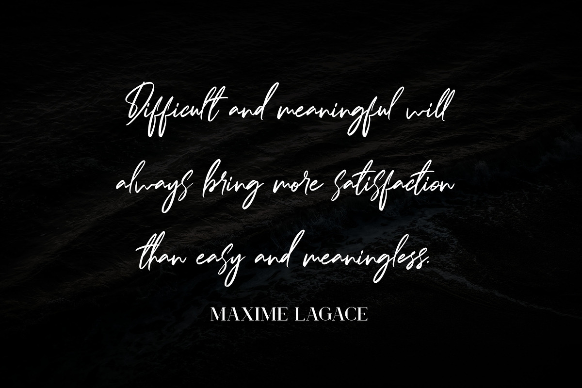 Amazed Breath, a Script Font by Almarkhatype (Photo 2 of 15)