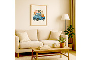 Farm Animal Pickup Truck Wall Art, a Background Graphic by LaseredNinja (Thumbnail 7 of 7)