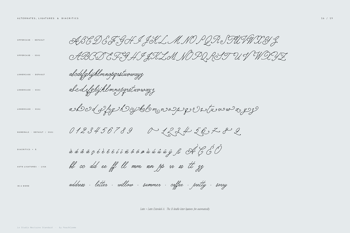 Le Studio Nocturne // Nostalgic Set, a Handwritten Font by PeachCreme (Photo 7 of 17)