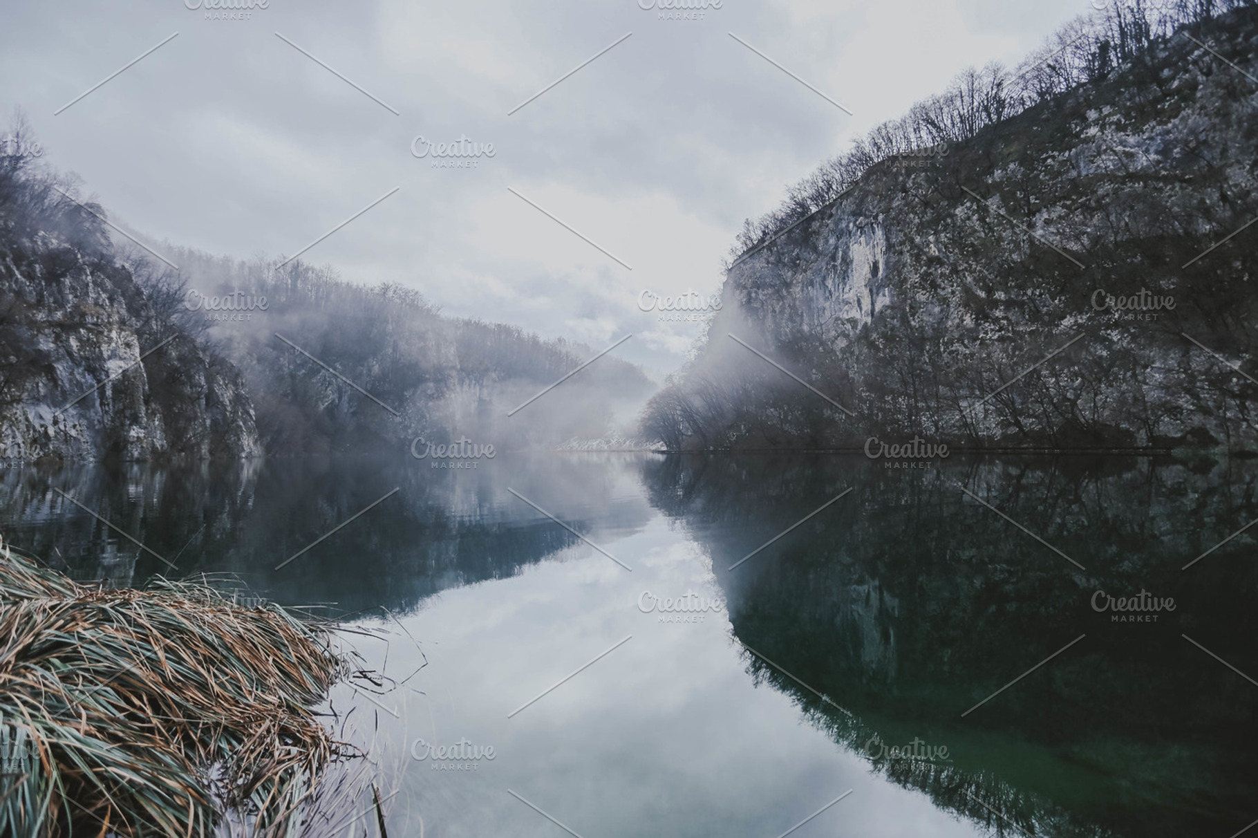 Fog over lake, Plitvice Lake Croatia, a Nature Photo by tetihalva