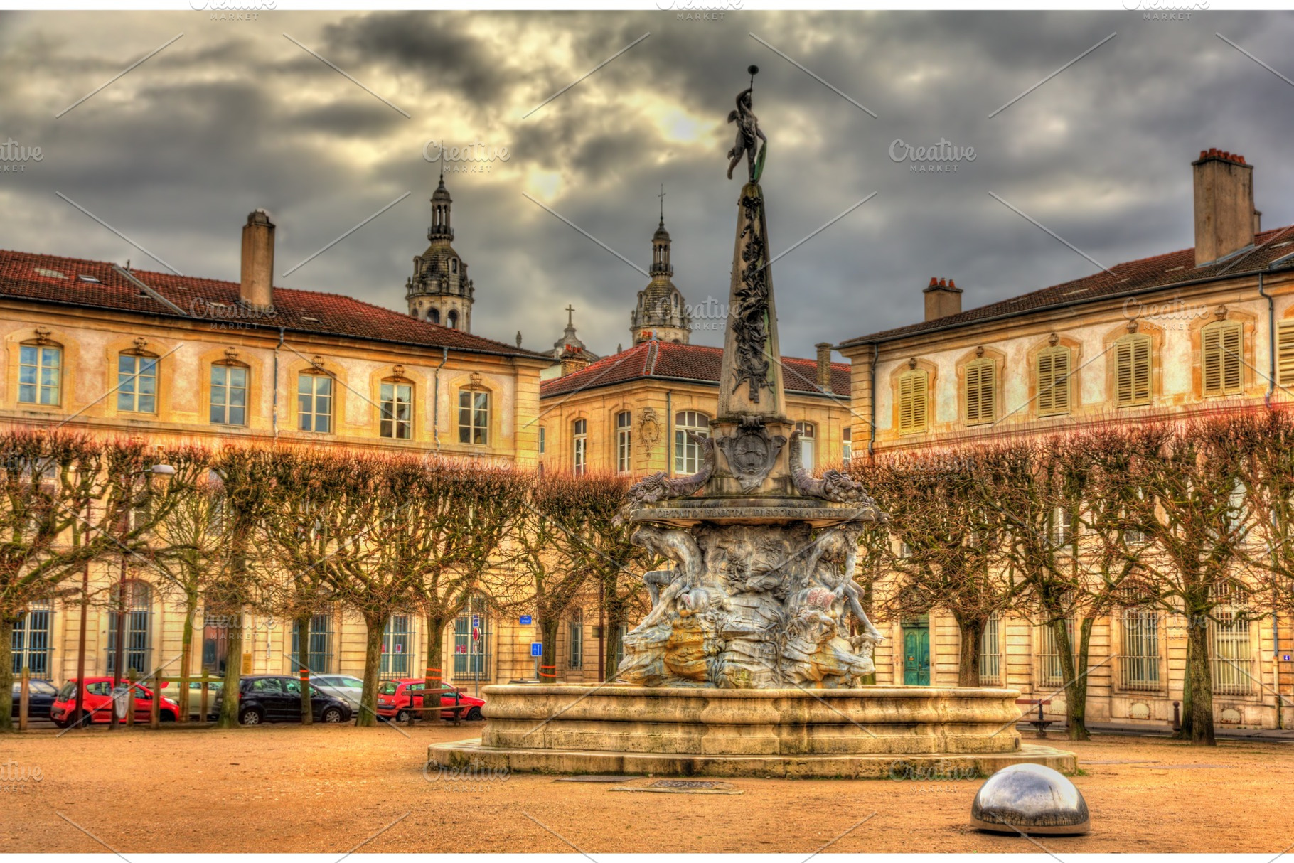 Place d'Alliance with the fountain - Nancy, France, an Architecture Photo by Leonid Andronov