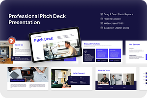 Professional Pitch Deck PowerPoint, a Presentation Template by Annora Studio