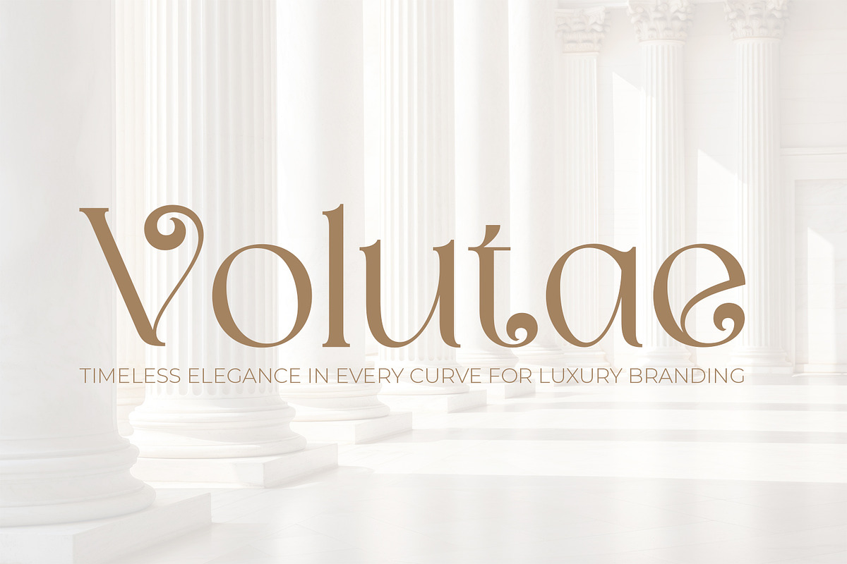 Volutae Luxury Spiral Display Font, a Serif Font by OWPictures (Photo 1 of 10)