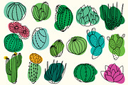 20 hand drawn cactuses & succulents, a Decorative Illustration by pixelwerk (Thumbnail 3 of 5)
