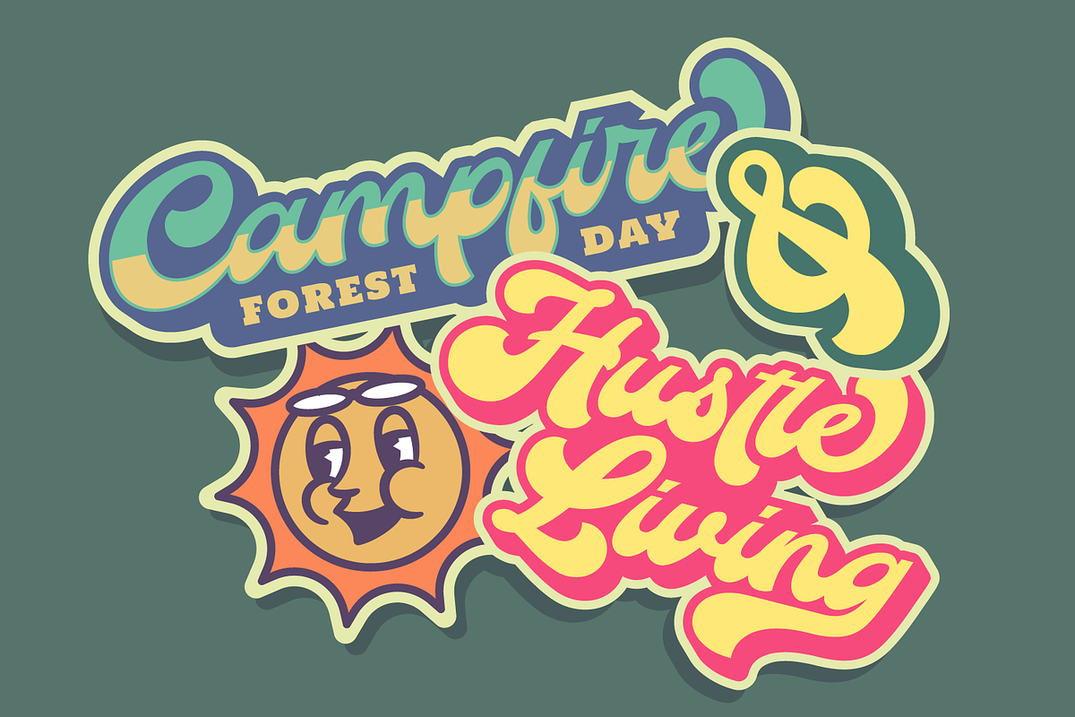 The Auratype | Retro Layered Font, a Script Font by Auratype (Photo 3 of 15)