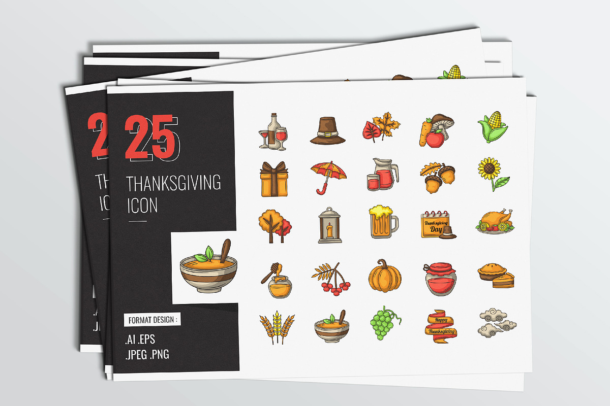 Thanksgiving Icon Design, a Duotone Icon by shin_std