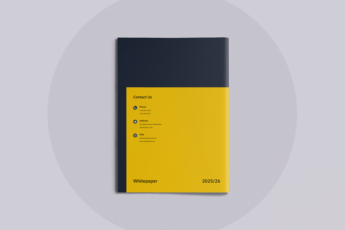 White Paper | Canva, Word, PPTX, IND, a Brochure Template by ArtisticLand (Photo 14 of 14)