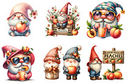 Summer Peach Gnome Clipart Bundle, a Seasonal Illustration by DreamArtGraphic (Thumbnail 3 of 4)