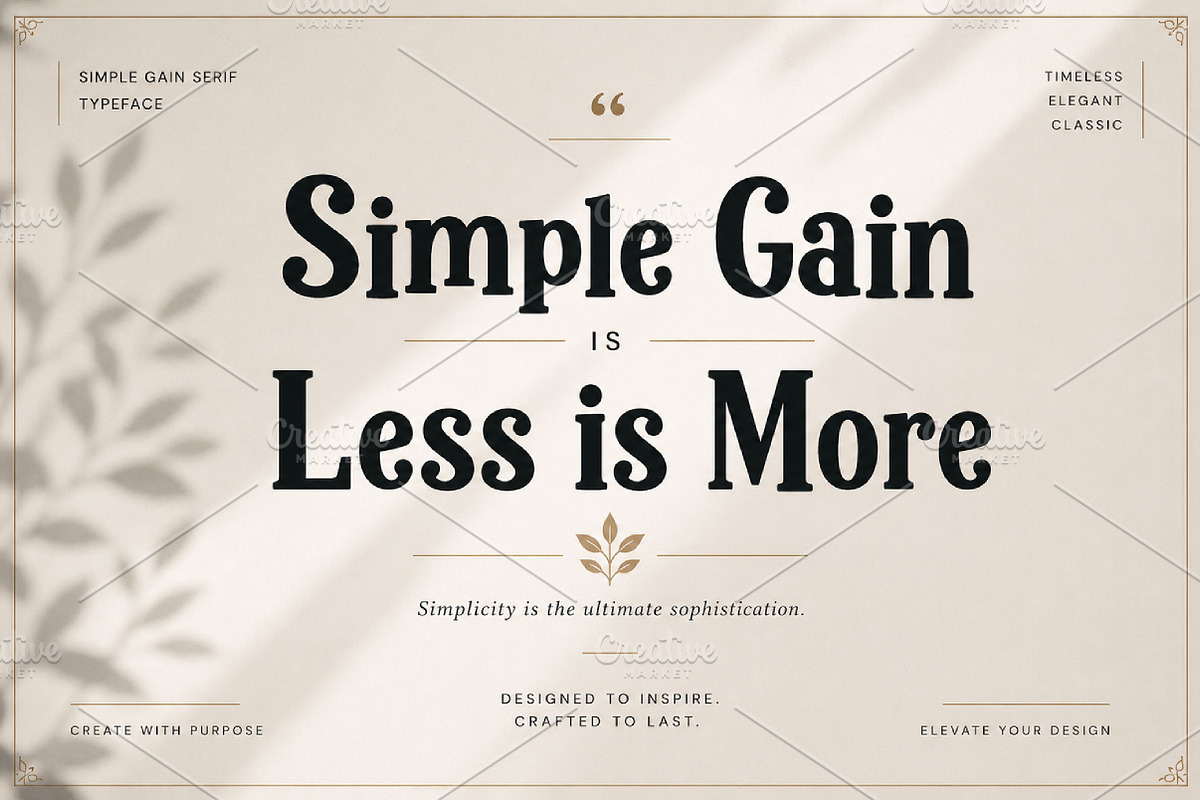 Simple Gain Vintage Display Font, a Slab Serif Font by Wow Magic (Photo 3 of 3)