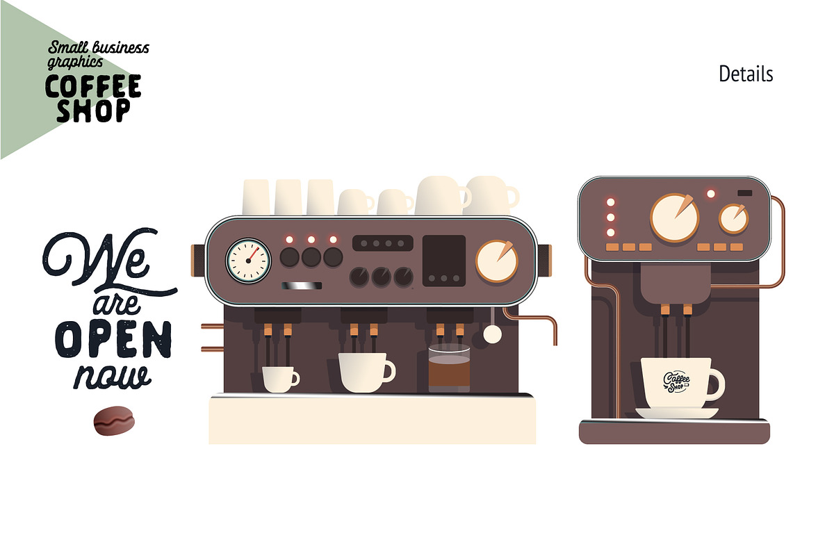 Coffee shop, Small business (vector), a Templates & Theme by Grivina's shop (Photo 3 of 20)