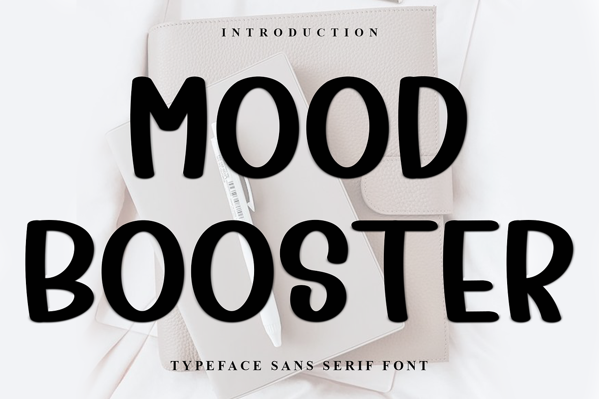 Mood Booster, a Script Font by InermediaSTUDIO (Photo 1 of 8)