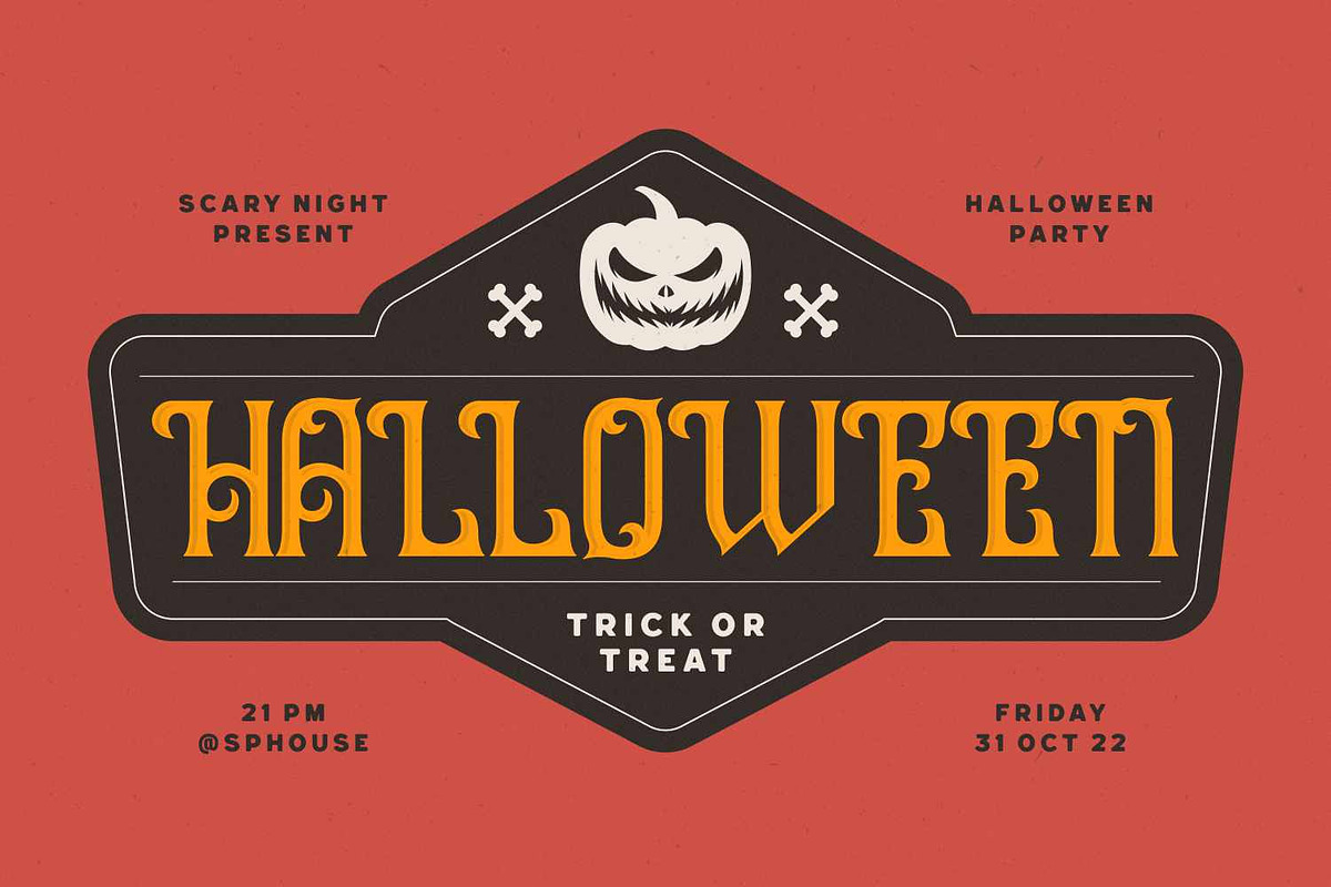 Hello Rownes - Vintage Horror Font, a Font by Imoodev (Photo 2 of 5)