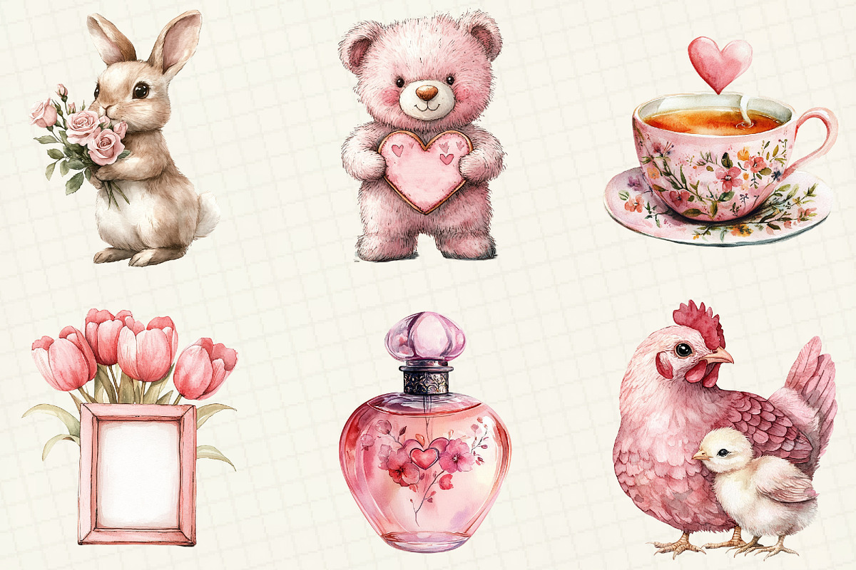 Pink Mother's Day Clipart, an Illustration by OK Design (Photo 4 of 5)