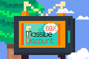 Arrivo Sans Pixel - 8Bit Font, a Sans Serif Font by CuratedType Studio (Thumbnail 4 of 9)