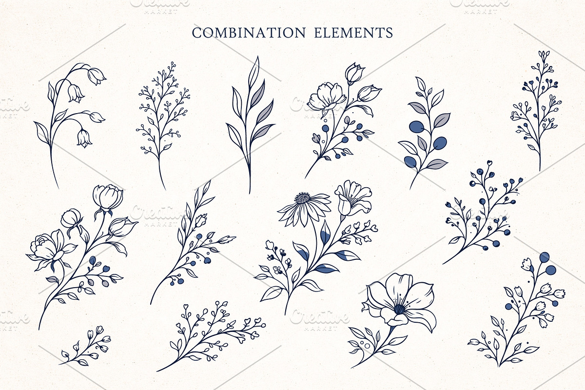 Botanical Branding Kit Wedding, an Object Graphic by Christine Krahl (Photo 4 of 11)