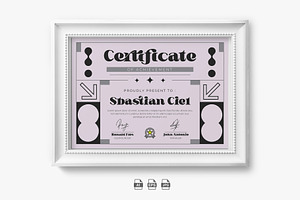 Brutalism Certificate Template, a Stationery Template by Artnivora.Std