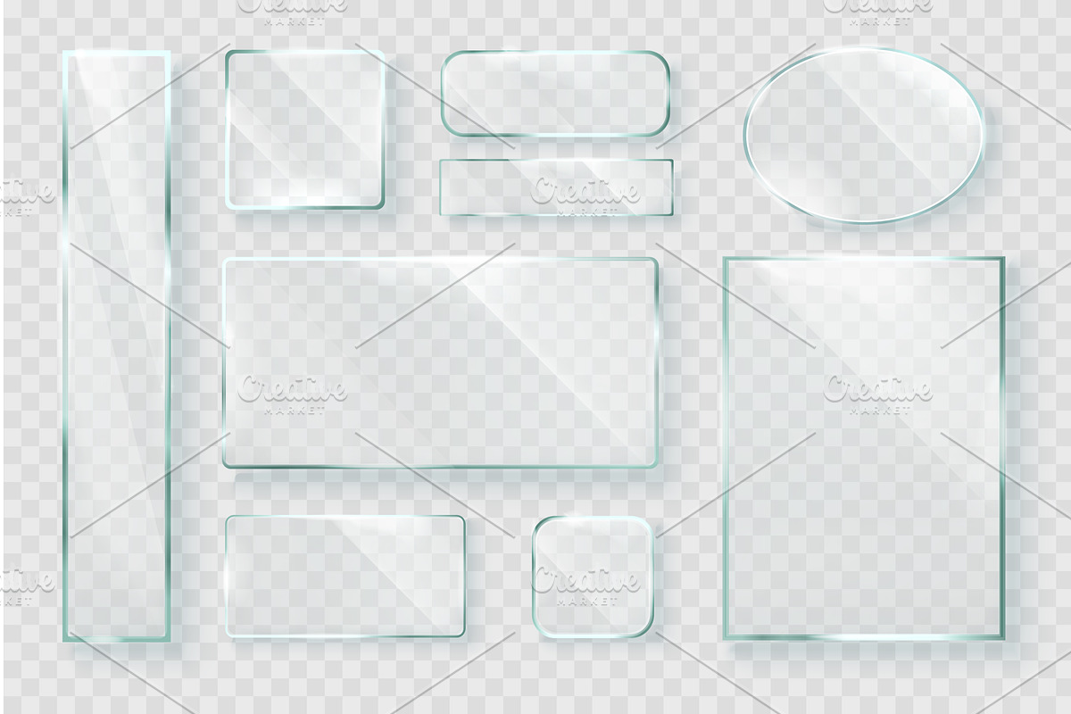Realistic glass frames. 3d, an Illustration by Stock-Smart-Start