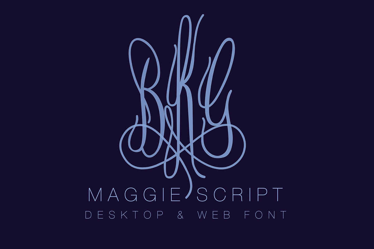 Maggie Monogram Desktop & Web Font, a Font by HERRINGTON DESIGN (Photo 1 of 2)