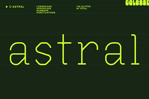 c-astral display typeface