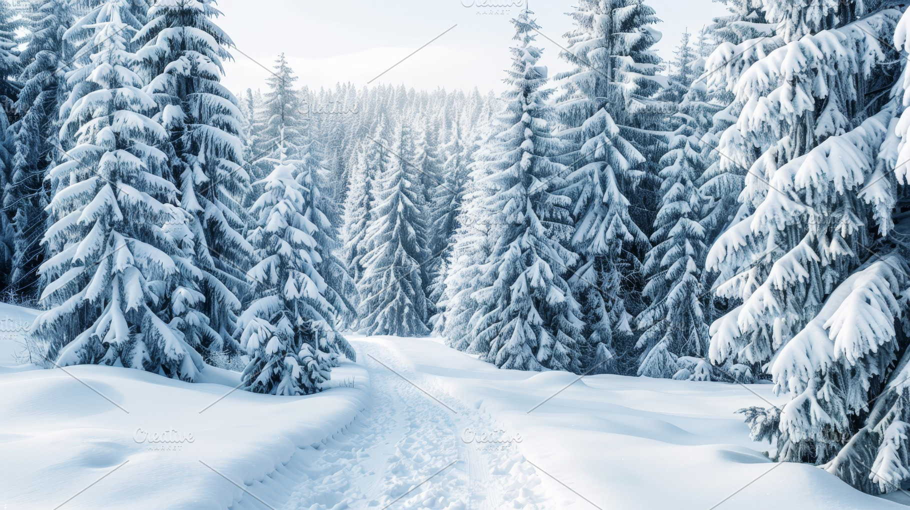 Serene winter forest scene, a Nature Photo by Mashimara