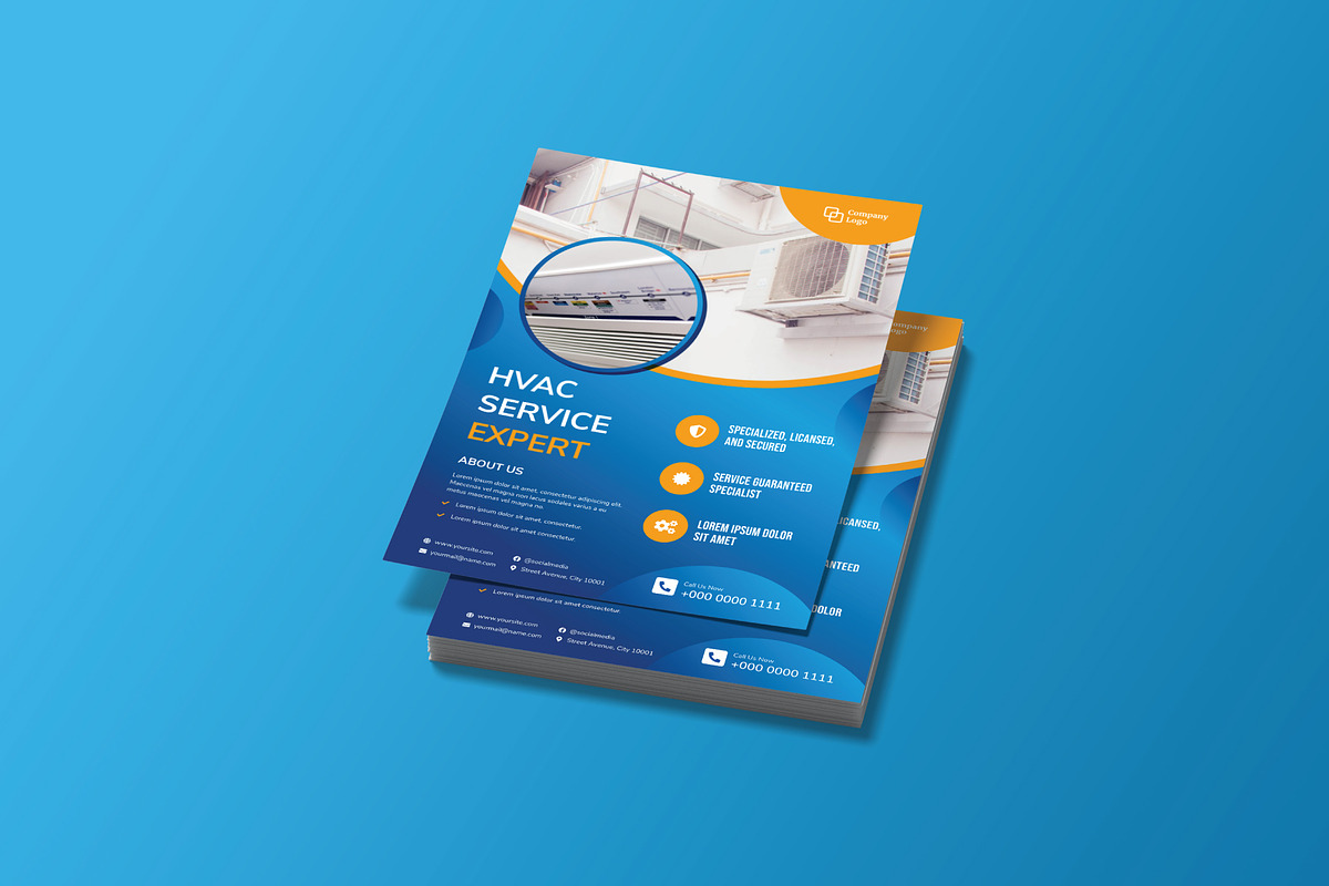 Professional HVAC Service Flyer, a Flyer Template by rivatxfz (Photo 2 of 2)