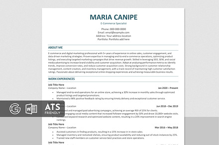ATS Resume CV Template