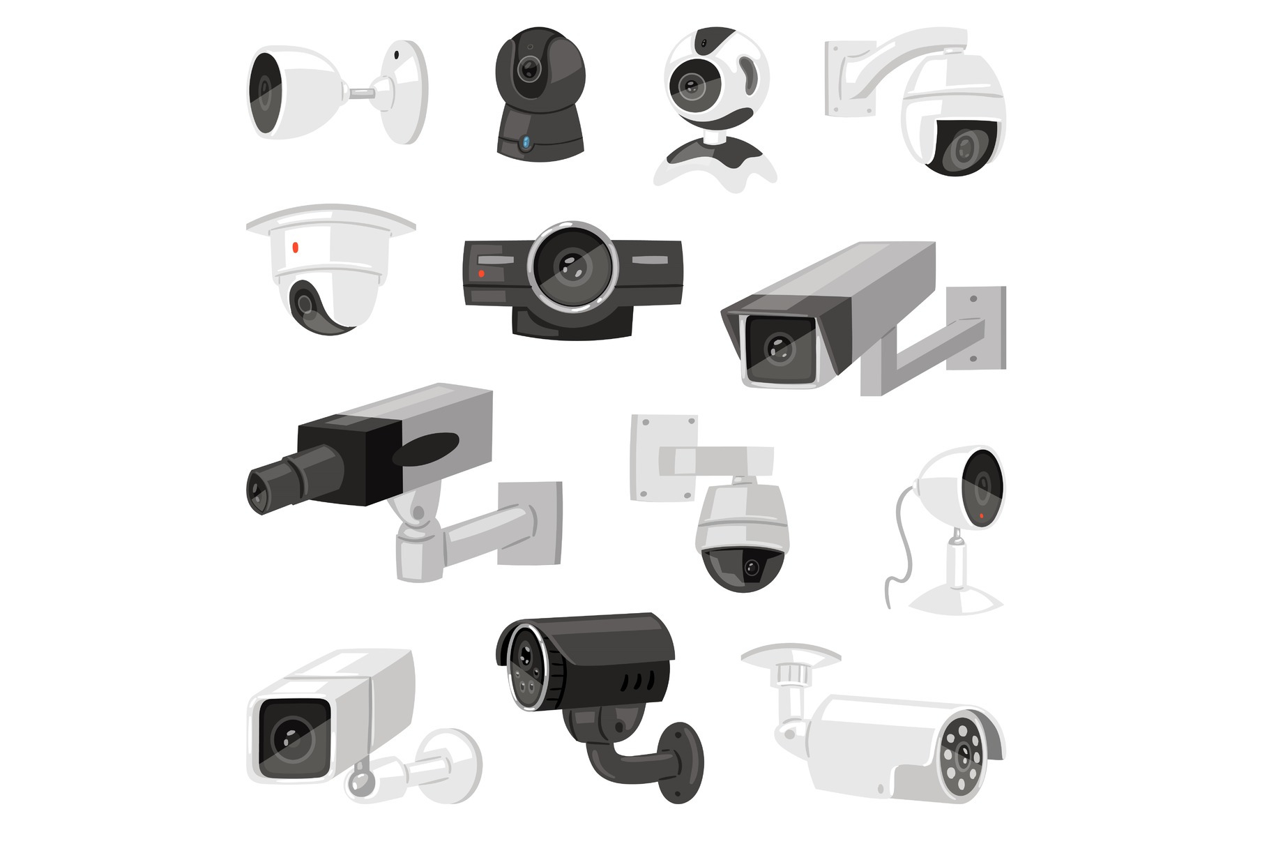 Security camera vector cctv control, an Object Graphic by RocketArt