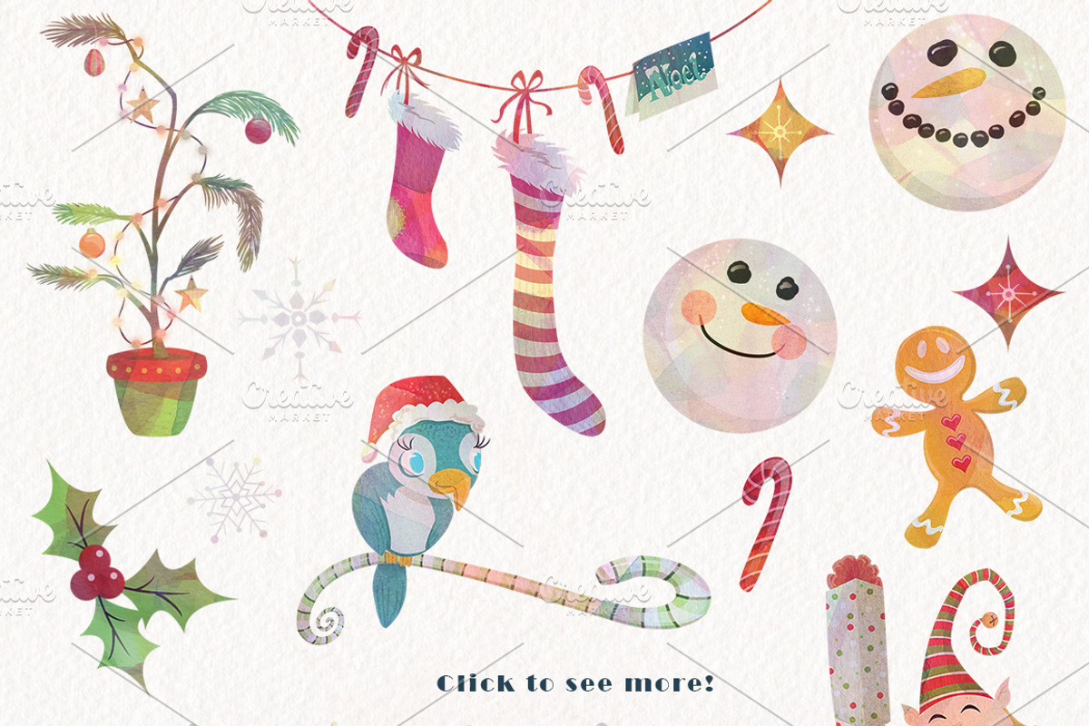 Season's Greetings Graphics Set, a Decorative Illustration by Dapper Dudell (Photo 2 of 5)