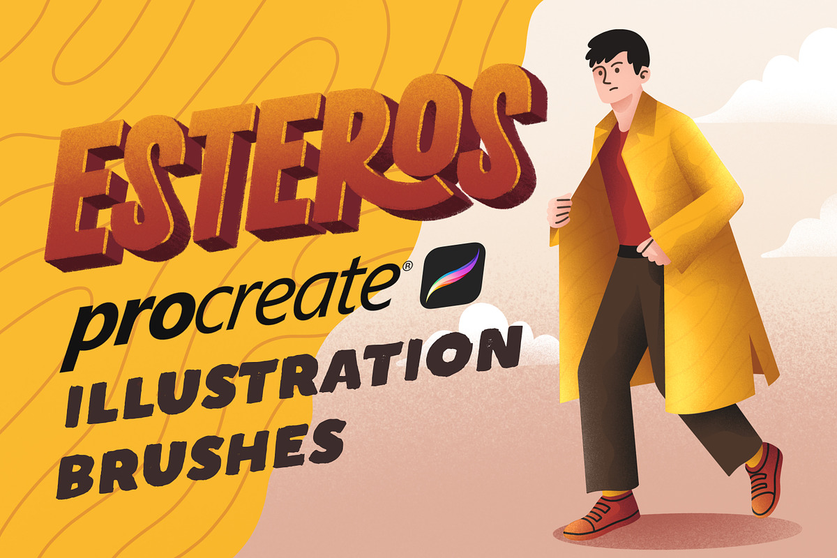 ESTEROS - Procreate Brushes, a Brush Add-On by Nurmiftah (Photo 1 of 9)