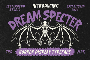 Dream Specter Horror Display, a Handwritten Font by Letterhend Studio