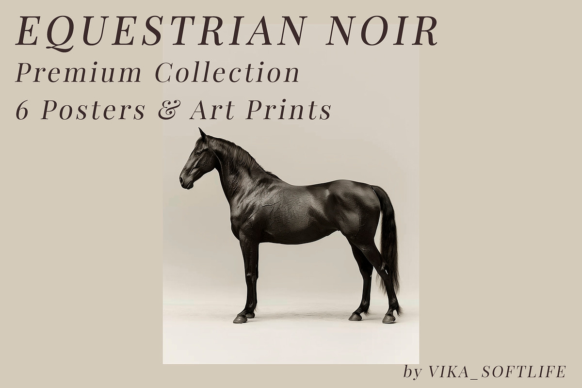 Horse Harmony — Minimalist Art Print, a Decorative Illustration by Vika_Softlife (Photo 1 of 4)
