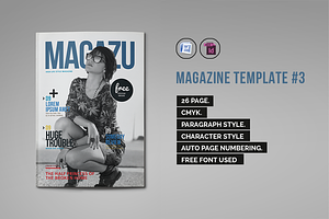 Indesign Magazine Template #3, a Magazine Template by spidergraph