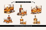 Watercolor PNG Whiskey Clipart, a Food Illustration by Geniecreativestudio (Thumbnail 5 of 9)