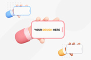 Cartoon Hand 3D set icon, a Characters & Person 3D Model by accogliente (Thumbnail 3 of 4)