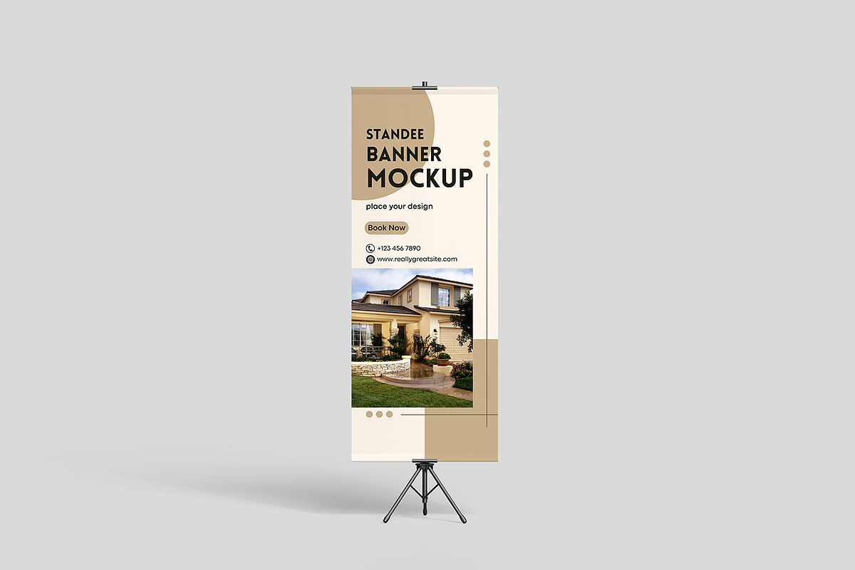 Tripod Stand Banner Mockup, an Advertising Mockup by Graphicell (Photo 2 of 5)