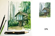 Houses in the nature, a Decorative Illustration by Ana Capree (Thumbnail 4 of 7)