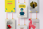 A2 Hanging Poster Mockup, a Print Template by 2M GRAPHICS DESIGN (Thumbnail 2 of 10)