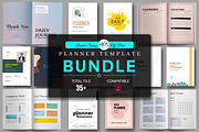 Planner Template Bundle, a Stationery Template by ContestDesign (Thumbnail 1 of 39)