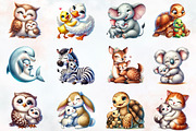 Mothers day animals Clipart, an Illustration by RobertsArt (Thumbnail 2 of 7)