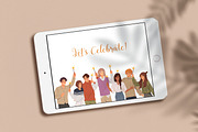 People celebrating with sparklers, a Decorative Illustration by Good Studio (Thumbnail 3 of 3)