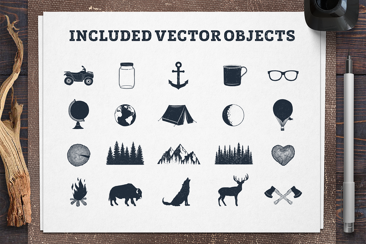 WildLife. 15 Double Exposure Badges, a Branding & Logo Template by Cosmic Store (Photo 7 of 12)