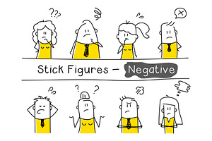 Stick Figures Negative