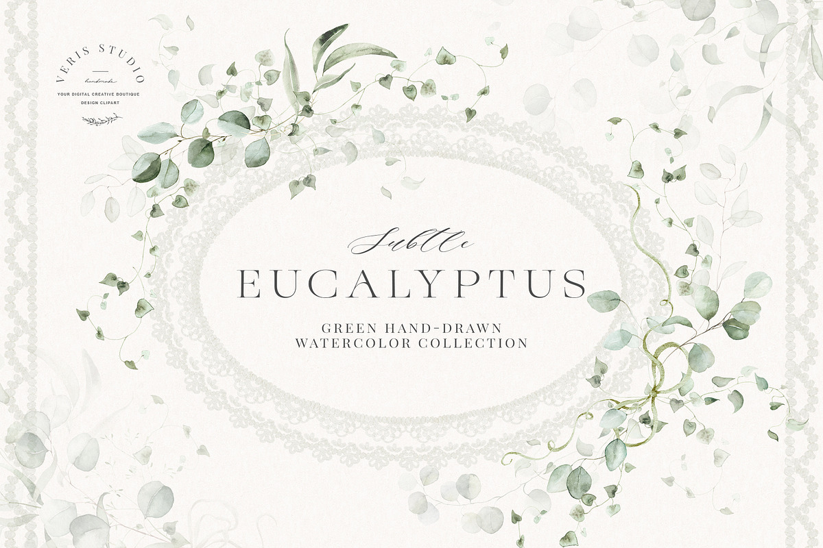 Watercolor Eucalyptus Green Floral, a Decorative Illustration by Veris Studio (Photo 1 of 20)