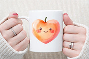 Watercolor Cute Peaches Garden Fruit, an Illustration by Sublimation Artist (Thumbnail 5 of 6)