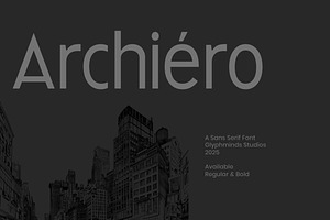 Archiéro - A Sans Serif Font, a Font by Glyphminds Studios