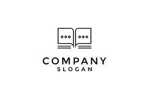 chat book logo, a Branding & Logo Template by Rasagama Studio