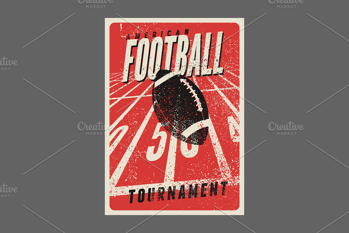 American Football vector poster set., a Sport Illustration by PoPaShop (Photo 3 of 8)