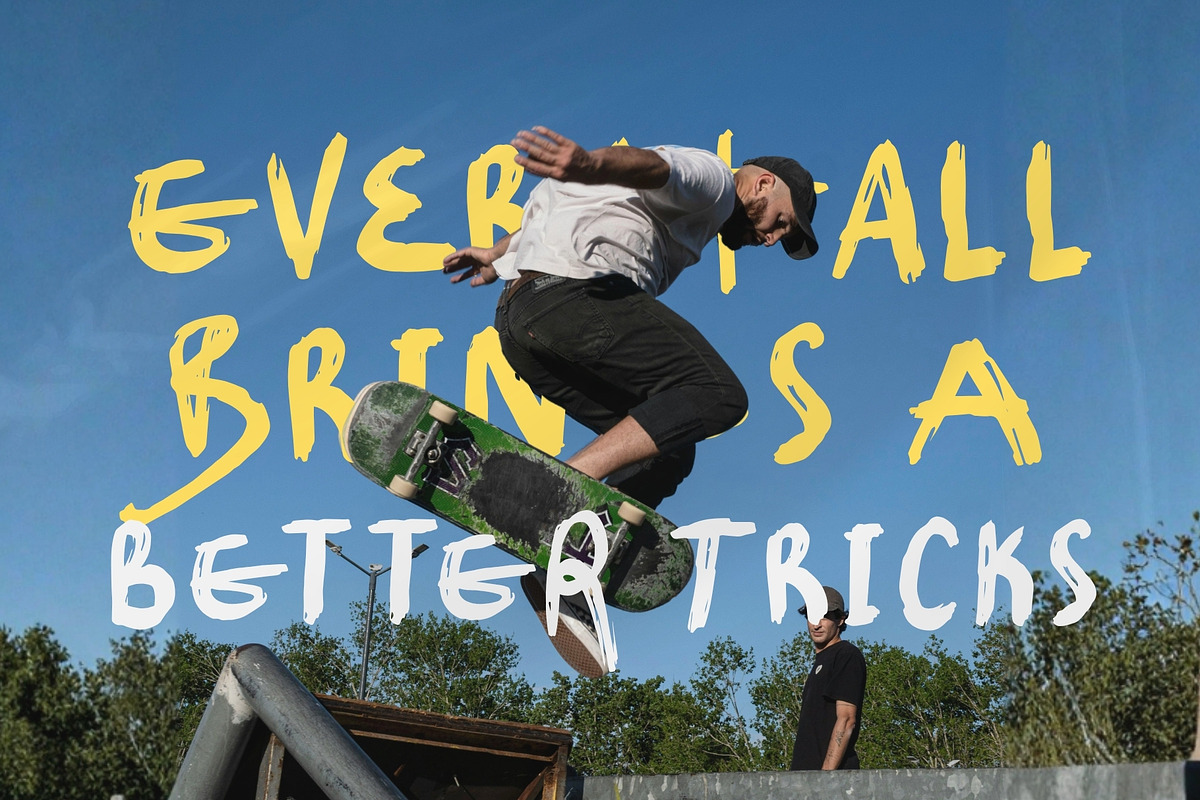 Burn Side Raw Marker Font, a Handwritten Font by Sloulyfe (Photo 6 of 9)